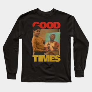 VINTAGE GOOD TIMES JESUS BLACK HISTORY Long Sleeve T-Shirt